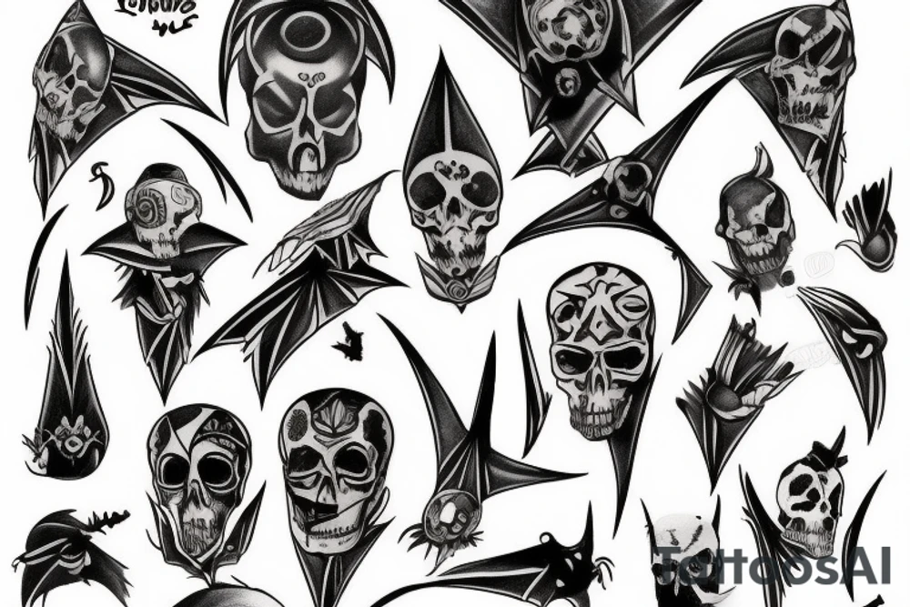 Death, bat, kill tattoo idea