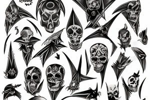 Death, bat, kill tattoo idea