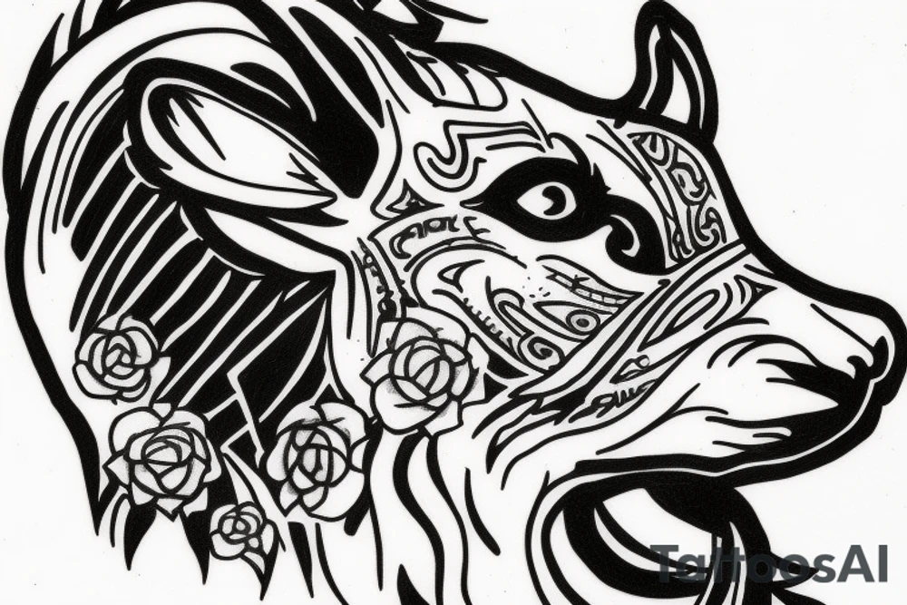 A lamb suckling from a wolf tattoo idea