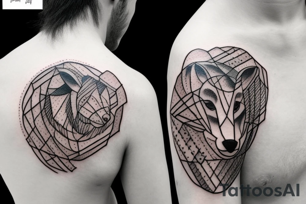 wolf breastfeeding a lamb tattoo idea