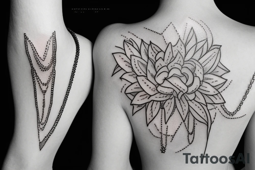 a serotonin tattoo with chains tattoo idea