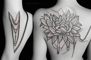 a serotonin tattoo with chains tattoo idea