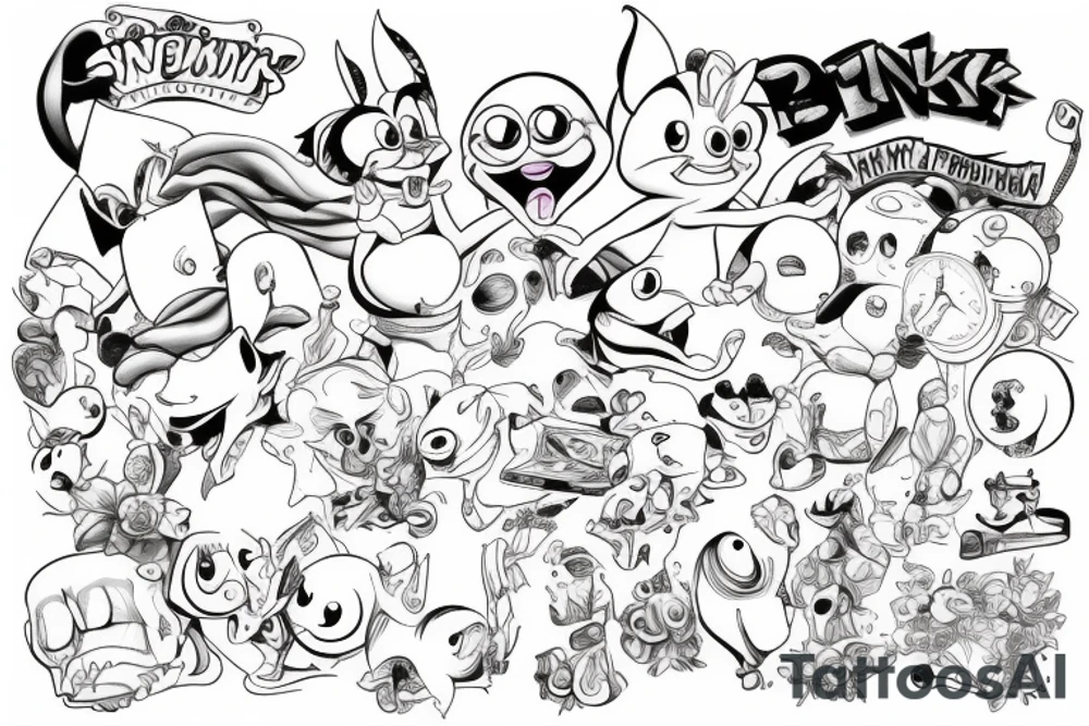 Pinky and the Brain cartoon tattoo idea