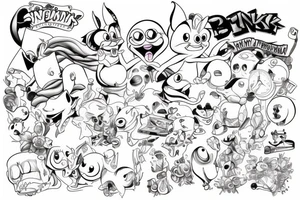 Pinky and the Brain cartoon tattoo idea