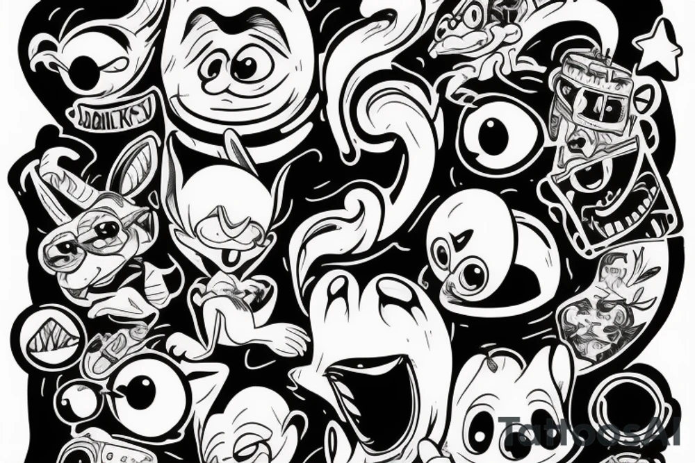 Pinky and the Brain cartoon tattoo idea
