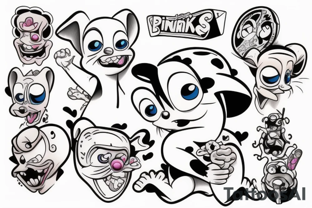 Pinky and the Brain cartoon tattoo idea
