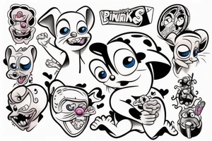 Pinky and the Brain cartoon tattoo idea