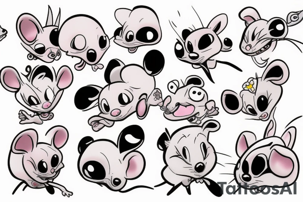 Pinky and the Brain mouse tattoo idea
