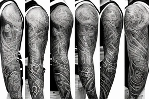 Sleeve tattoo that represents belief tattoo idea