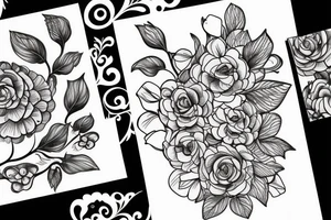 long flower tattoo idea