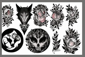 Red moon forest tattoo idea