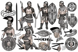 Roman Legionnaire without half a face tattoo idea