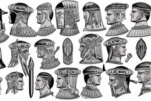 Roman Legionnaire without half a face tattoo idea