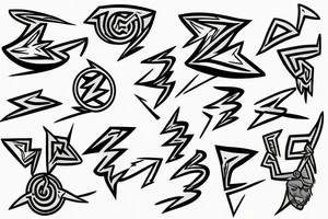 Zeus is throwing lightning bolts tattoo idea
