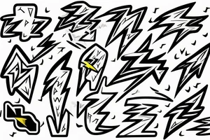 Zeus is throwing lightning bolts tattoo idea