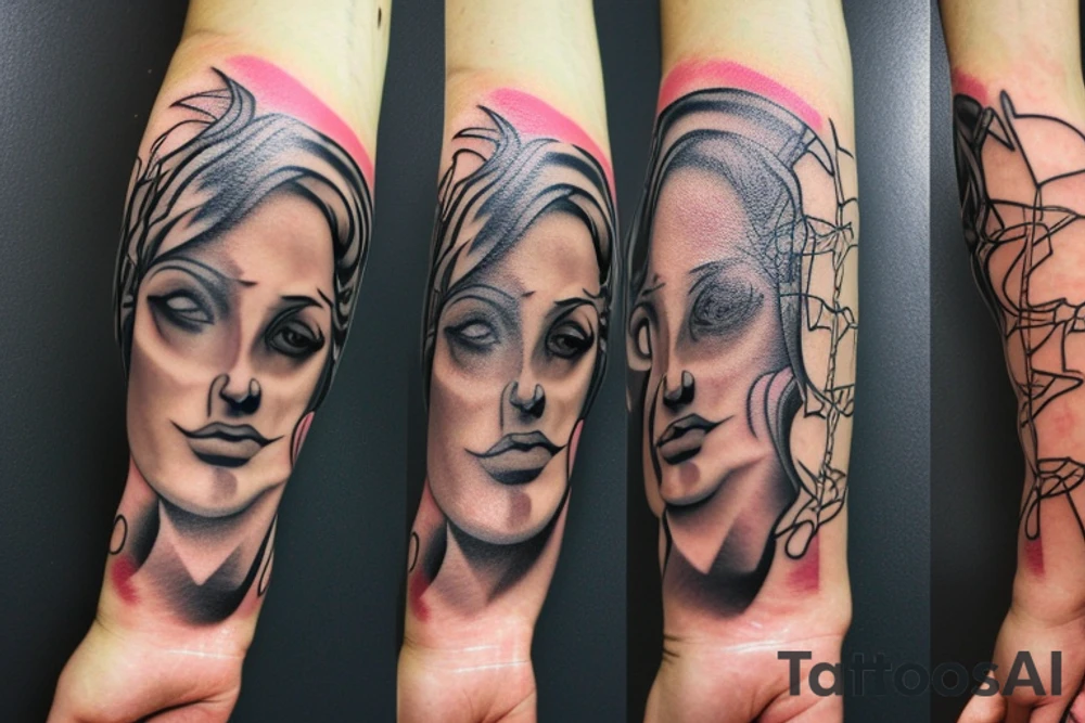 Zeus with a thunderbolt in his hand tattoo idea