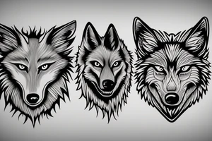 Wolf head tattoo idea