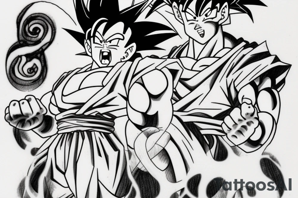 Goku spirit bomb tattoo idea