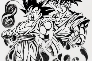 Goku spirit bomb tattoo idea