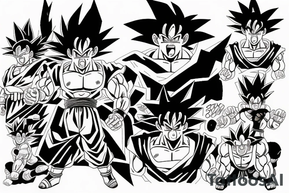 Goku spirit bomb tattoo idea