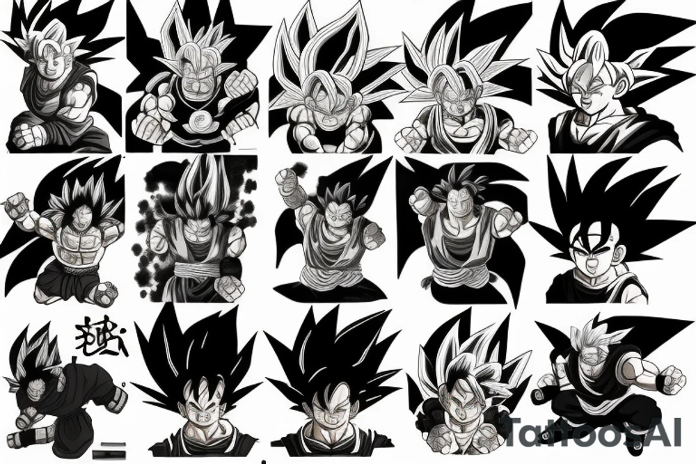 Goku spirit bomb tattoo idea