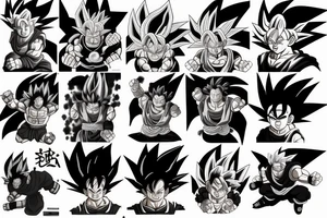 Goku spirit bomb tattoo idea