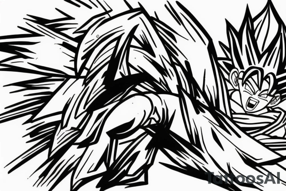 Goku spirit bomb tattoo idea