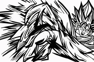 Goku spirit bomb tattoo idea