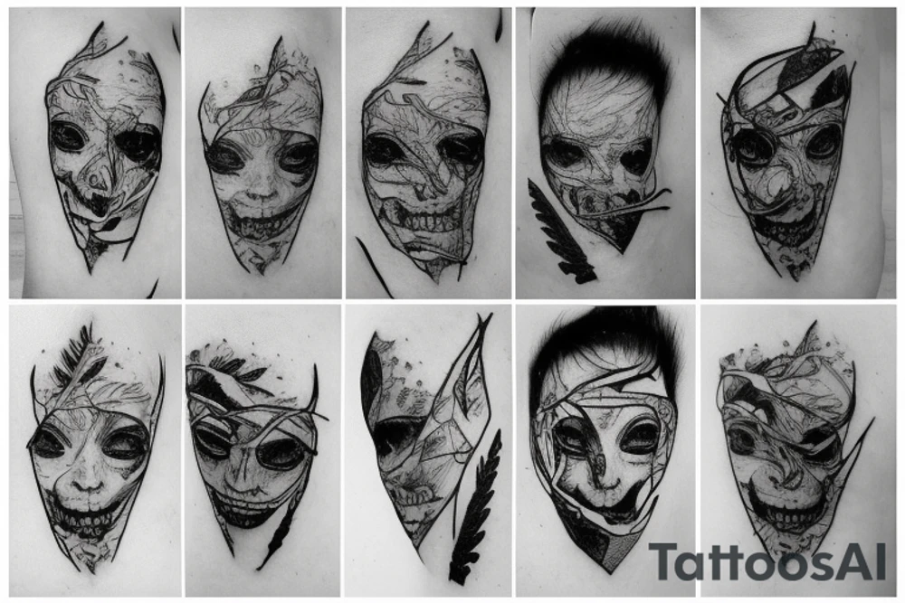 Ripped skin tattoo idea