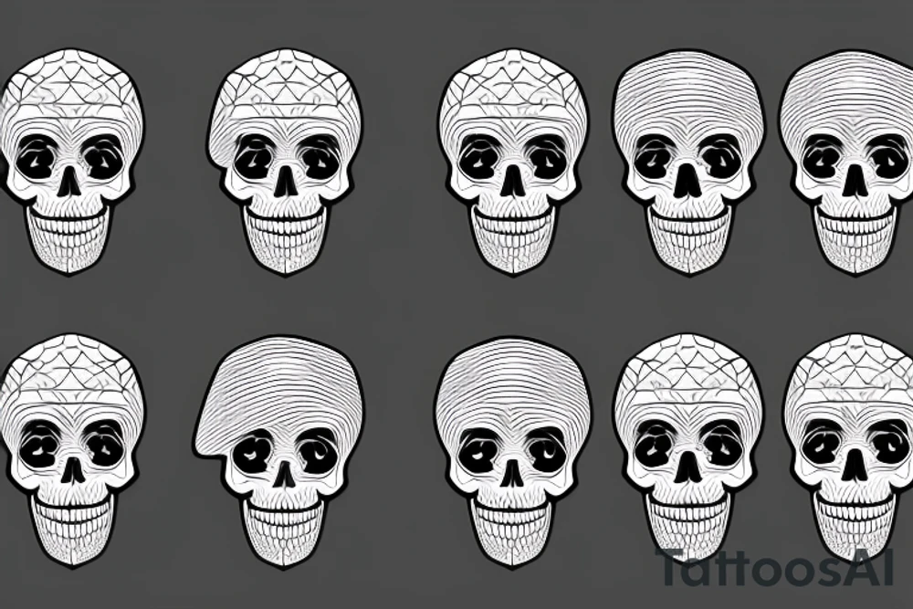 Skull with a joker hat tattoo idea
