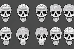 Skull with a joker hat tattoo idea