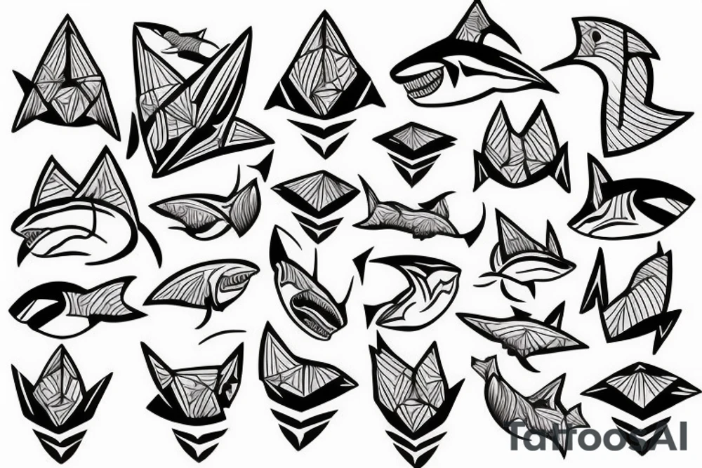 Shark tooth tattoo idea
