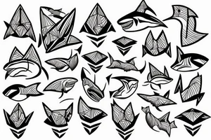 Shark tooth tattoo idea