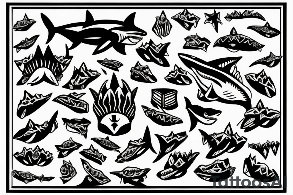 Shark tooth tattoo idea