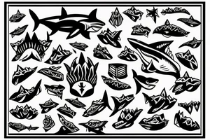 Shark tooth tattoo idea