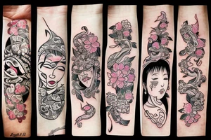 poker, jui jitsu, eye, family, flower tattoo idea