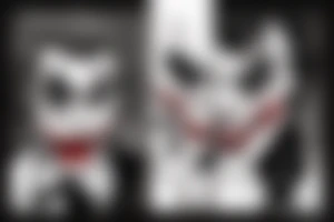 The face of the Joker, who has a sad expression tattoo idea