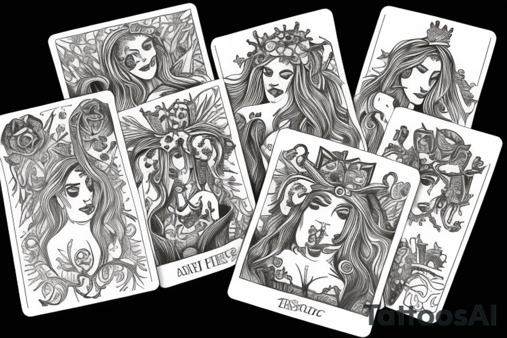 5 of cups tarot tattoo idea