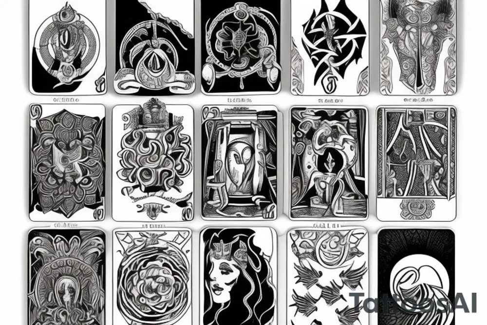 5 of cups tarot tattoo idea