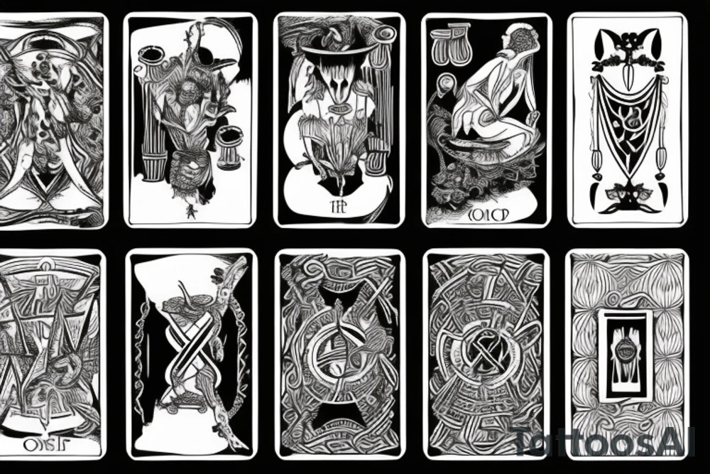 5 of cups tarot tattoo idea