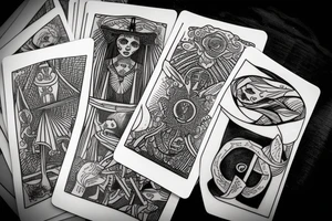 5 of cups tarot tattoo idea
