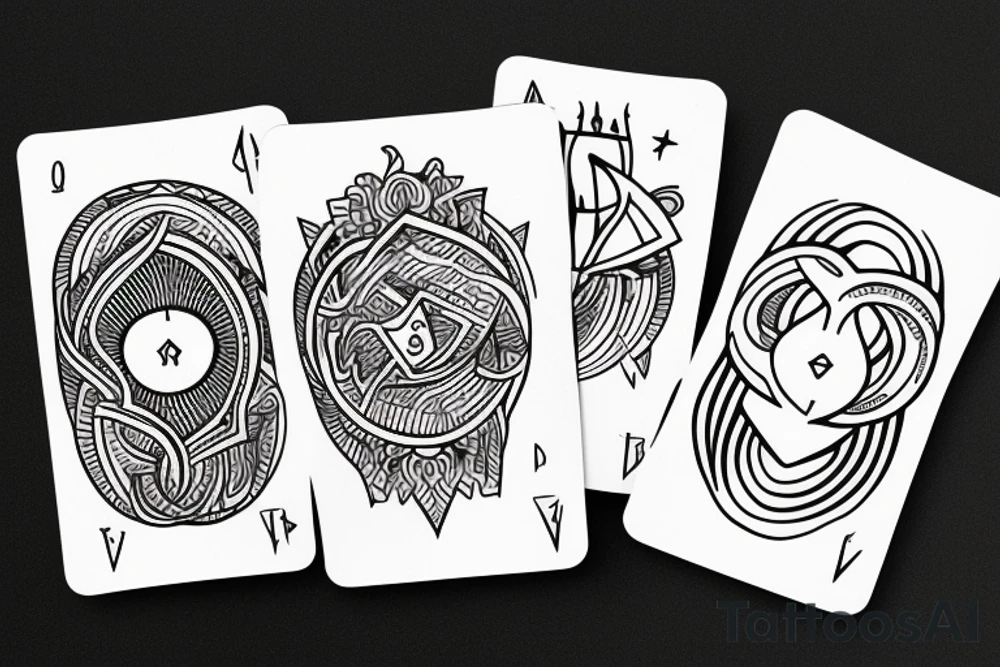 5 of cups tarot tattoo idea