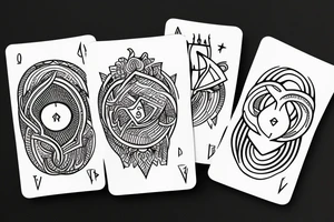 5 of cups tarot tattoo idea