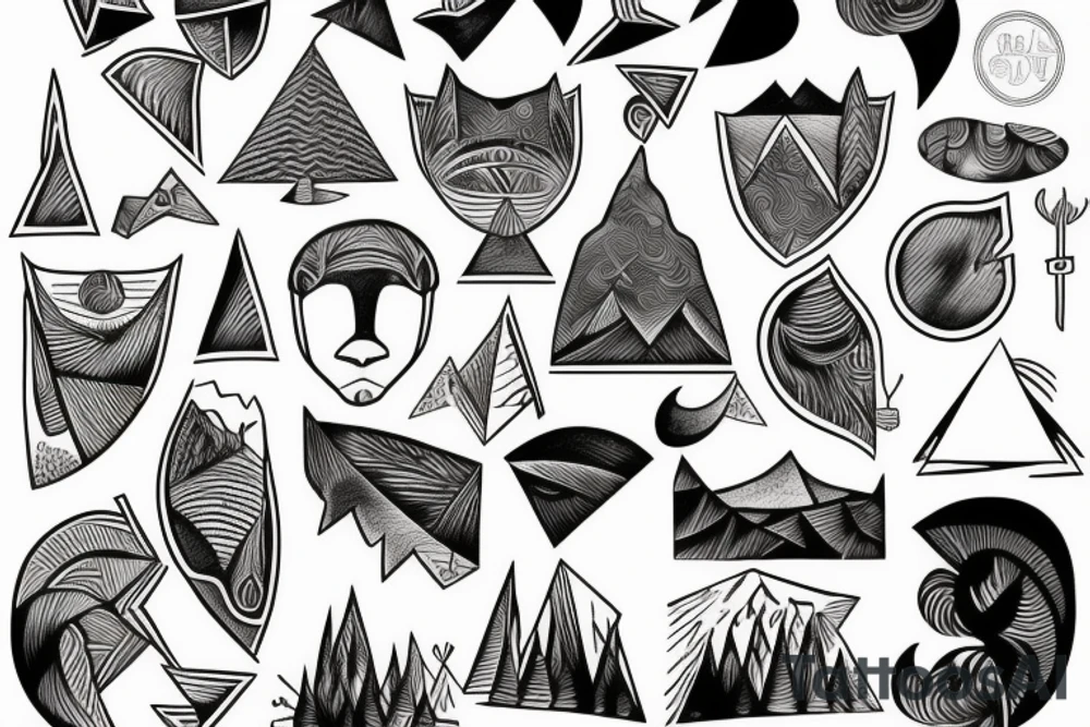 Mountains that continue to grow over time tattoo idea