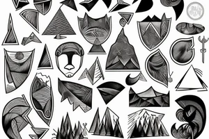 Mountains that continue to grow over time tattoo idea