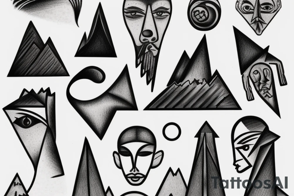 Mountains that continue to grow over time tattoo idea