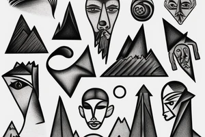 Mountains that continue to grow over time tattoo idea
