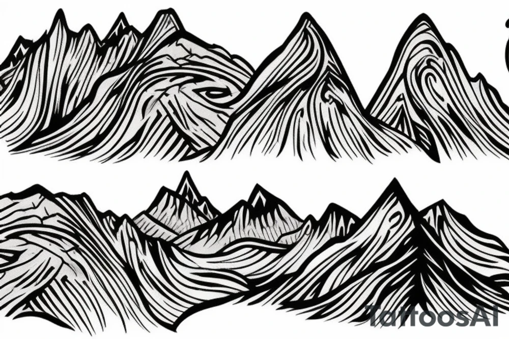 Mountains tattoo idea