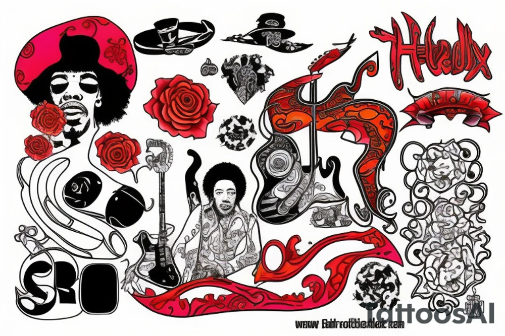 Red House by Jimi Hendrix tattoo idea