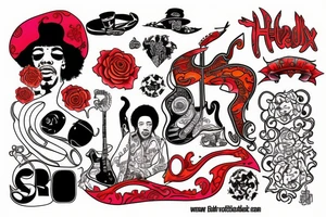 Red House by Jimi Hendrix tattoo idea
